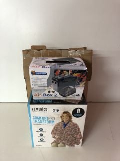 HOMEDICS HEATED VIBRATING THROW AND AN ELECTRIC BLANKET