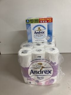 ANDREX TOILET TISSUE AND WIPES