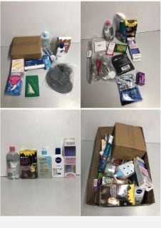 BOX OF CONSUMABLES TO INCLUDE CLEANSING WATER