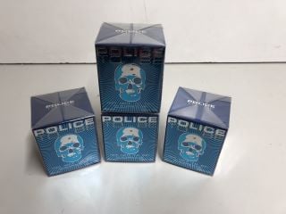 4 X POLICE TO BE OR NOT TO BE MEN'S EUA DE TOILETTE (SEALED)