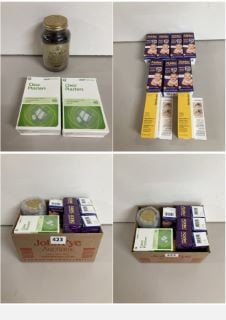 BOX OF HEALTHCARE PRODUCTS TO INCLUDE ABIDEC BABY IMMUNE SUPPORT