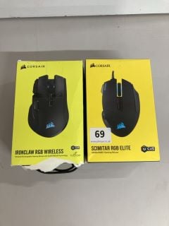 2 X CORSAIR GAMING MICE