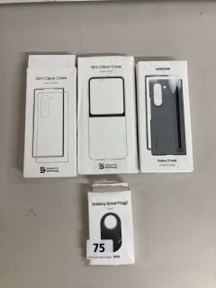 3 X SAMSUNG PHONE CASES AND A SAMSUNG GALAXY SMART TAG 2