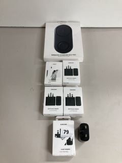 5 X SAMSUNG POWER ADAPTERS AND A CASE