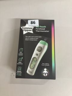 TOMMEE TIPPEE NO TOUCH THERMOMETER AND A PACK OF EAR COVERS