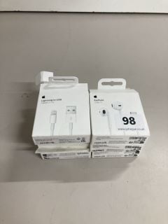 6 X APPLE CHARGING CABLES