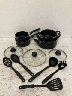 15 PIECE NON-STICK COOKWARE SET