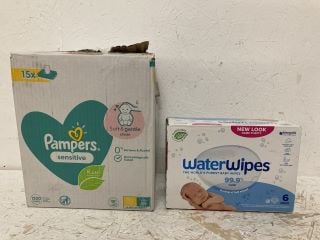 PAMPERS SENSITIVE BABY WIPES + WATER WIPES MULTIPACKS