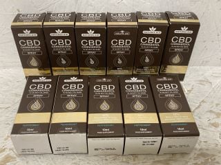 10 X NATURAL AID CBD CANNABIDIOL IN AN MCT OIL BASE SPRAY PEPPERMINT 10% OIL SPRAY 10ML (18+ ID REQUIRED) (BBE 15/11/2024) RRP £255.20