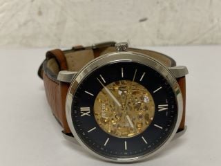 FOSSIL MENS WATCH WITH LEATHER STRAP