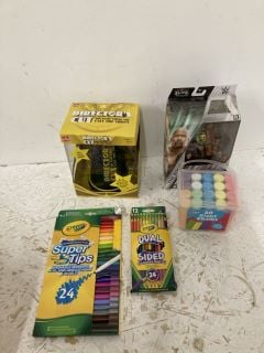 QTY OF FUN ITEMS INC CRAYOLA DUAL SIDED COLOURED PENCILS