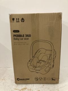 MAXI-COSI PEBBLE 360 I-SIZE, BABY CAR SEAT, 360 CAR SEAT NEWBORN, 0-15 MONTHS (40-83 CM), ONE-HAND ROTATION, CLIMAFLOW, EASY-IN HARNESS, G-CELL SIDE IMPACT PROTECTION, ESSENTIAL GRAPHITE RRP: £158