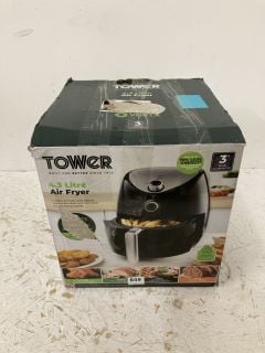 TOWER T17021 FAMILY SIZE HOT AIR FRYER WITH FAST AIR CIRCULATION, 60 MINUTE TIMER, 4.3 LITRES, 1500 W, BLACK