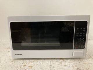 TOSHIBA 20 LITER 800W DIGITAL SOLO SMALL MICROWAVE WITH 11 POWER LEVELS, ONE-TOUCH EXPRESS COOK WITH 6 PRESET RECIPE, DEFROST, DIGITAL DISPLAY, PERFECT FOR 9'' PIZZA, EASY CLEAN, WHITE- MM-EM20P(WH)