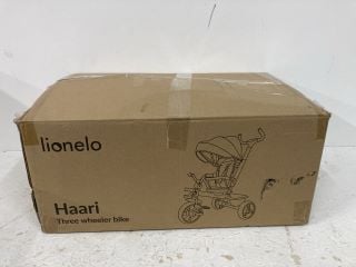 LIONELO HAARI 2 IN 1 KIDS TRICYCLE STROLLER FOR TODDLERS 1-5 YEARS UP TO 25KG PARENT STEERING CONTROL SWIVEL SEAT THREE WHEELER BIKE HARNESS CANOPYBASKET CUP HOLDER ROBUST FRAME DURABLE WHEELS (GREEN