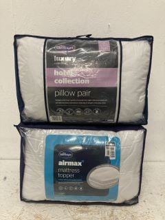 2 X BED ITEMS INC SILENTNIGHT AIRMAX MATTRESS TOPPER