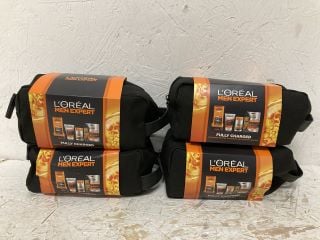 4 X LOREAL MEN EXPERT FULLY CHARGED GIFT BAGS