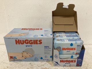 QTY OF HUGGIES PURE BABY WIPES