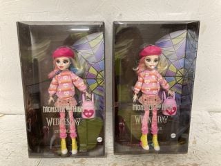 2 X MONSTER HIGH X WEDNESDAY ENID SINCLAIR DOLLS