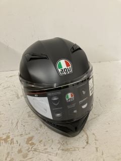 AGV K3 MATT BLACK - MOTORBIKE FULL FACE HELMET E2206 RRP: £189