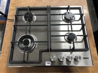 ZANUSSI FOUR BURNER GAS HOB MODEL: ZGH66424XX - RRP.£170 (EX-DISPLAY)