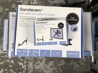 5 X TV MOUNTS TO INC SANDSTROM EASY GLIDE FULL MOTION TV MOUNT