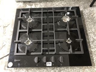 NEFF FOUR BURNER GAS HOB MODEL: T26CB49S0 - RRP.£429 (EX-DISPLAY) (INCOMPLETE)