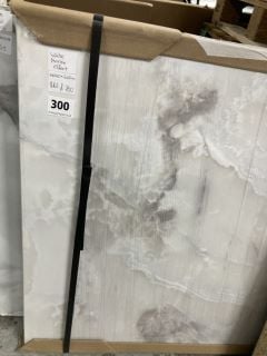 WHITE MARBLE EFFECT WORKTOP - APPROX: 4000 X 602 X 40 - RRP.£700 (COLLECTION ONLY)