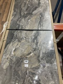 GREY MARBLE EFFECT WORKTOP - APPROX: 3050 X 602 X 38 (COLLECTION ONLY)