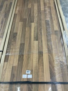 WALNUT BLOCK EFFECT WORKTOP - APPROX: 3000 X 600 X 22 - RRP.£260 (COLLECTION ONLY)