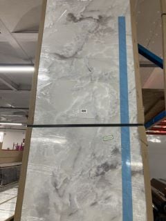 WHITE MARBLE EFFECT WORKTOP - APPROX: 3050 X 602 X 40 - RRP.£700 (COLLECTION ONLY)