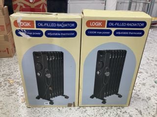 2 X LOGIK OIL FILLED RADIATORS