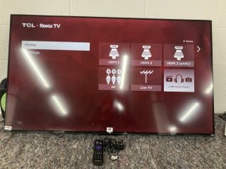 TCL 55" TV MODEL: 55RP630K (NO BOX, WITH REMOTE, NO STAND (CASE DAMAGE) RRP £399