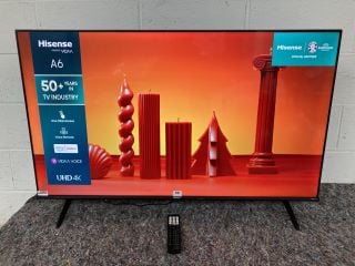 HISENSE 50" 4K TV MODEL: 50A6KTUK (WITH BOX, WITH REMOTE, NO STAND) (CASE DAMAGE) RRP £299