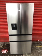 HISENSE AMERICAN STYLE FRENCH DRAWER FRIDGE FREEZER WITH WATER DISPENSER MODEL RF540N4WIE RRP £999