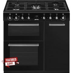 SMEG DUAL FUEL RANGE COOKER MODEL BG93GMBL RRP £1,699