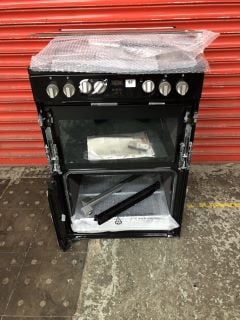 HOTPOINT DOUBLE GAS COOKER MODEL HDM67G9C2CSB (SMASHED GLASS, MISSING DOOR) RRP £609