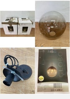 2 X FRAGILE GLOBE LIGHTNING LIGHTS