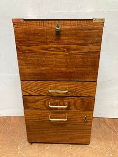 SOLID WOOD CABINET WITH DRAWERS