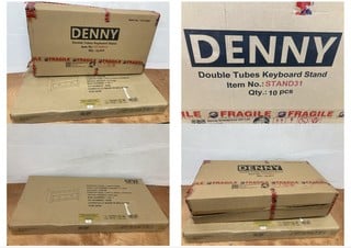 2 X ITEMS INC DENNY DOUBLE TUBES KEYBOARD STAND