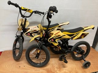 2 X KIDS MOTORBIKE PEDAL BIKES