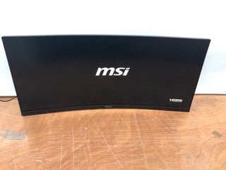 MSI 30" OPTIX CURVED GAMING MONITOR MODEL: MAG301CR2 (POWERS ON)