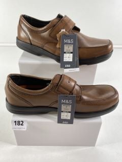 MENS BROWN WIDE FIT SHOES SIZE 7 RRP£60.00