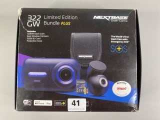 NEXTBASE 322 GW LIMITED EDITION BUNDLE PLUS DASH CAMERA IN BLACK. (WITH BOX & ACCESSORIES)  [JPTN41696]