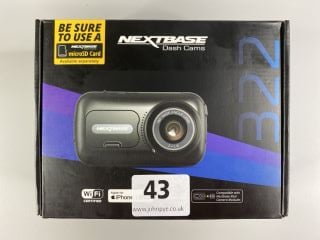 NEXTBASE 322 GW DASH CAMERA IN BLACK. (WITH BOX & ACCESSORIES)  [JPTN41715]