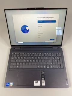 LENOVO YOGA 7I 512GB LAPTOP IN STORM GRAY. (WITH BOX & CHARGE UNIT). INTEL CORE I7-1355U @ 1.70GHZ, 16GB RAM,   [JPTN41729]