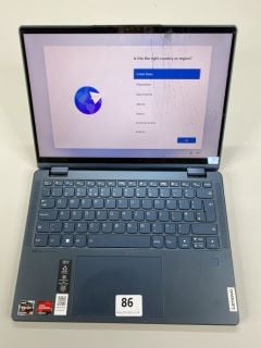 LENOVO YOGA 6 13ALC7 256GB LAPTOP. (UNIT ONLY WITH CHARGE UNIT) (CRACKS ON SCREEN OF LAPTOP & DAMAGE TO FRONT OF LAPTOP). AMD RYZEN 5 5500U, 8GB RAM,   [JPTN41738]