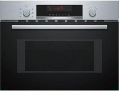 BOSCH SERIES 4 BUILT IN COMBINATION MICROWAVE OVEN - STAINLESS STEEL MODEL: CMA583MS0B RRP: £599 (IN PACKAGING)