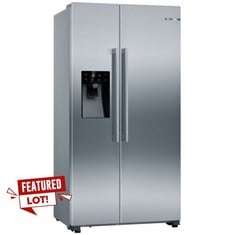 BOSCH SERIES 6 AMERICAN SIDE BY SIDE 178.7 X 90.8 CM BRUSHED STEEL ANTI-FINGERPRINT MODEL: KAD93AIERG RRP: £1,499 (IN PACKAGING)