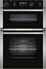 NEFF N50 DOUBLE OVEN WITH PYROLYTIC SELF CLEANING, WIFI ENABLED WITH HOME CONNECT, INTEGRATED, STAINLESS STEEL MODEL: U2ACM7HH0B RRP: £1,299